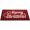 Red and Black Plaid "Merry Christmas" Natural Coir Christmas Outdoor Doormat 18" x 30"